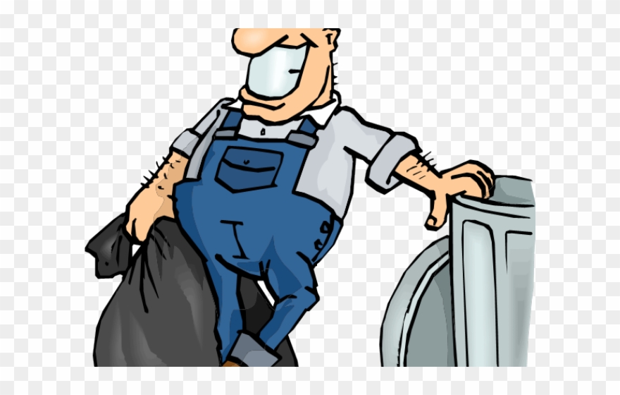 Trash Clipart Garbage Worker - Png Download
