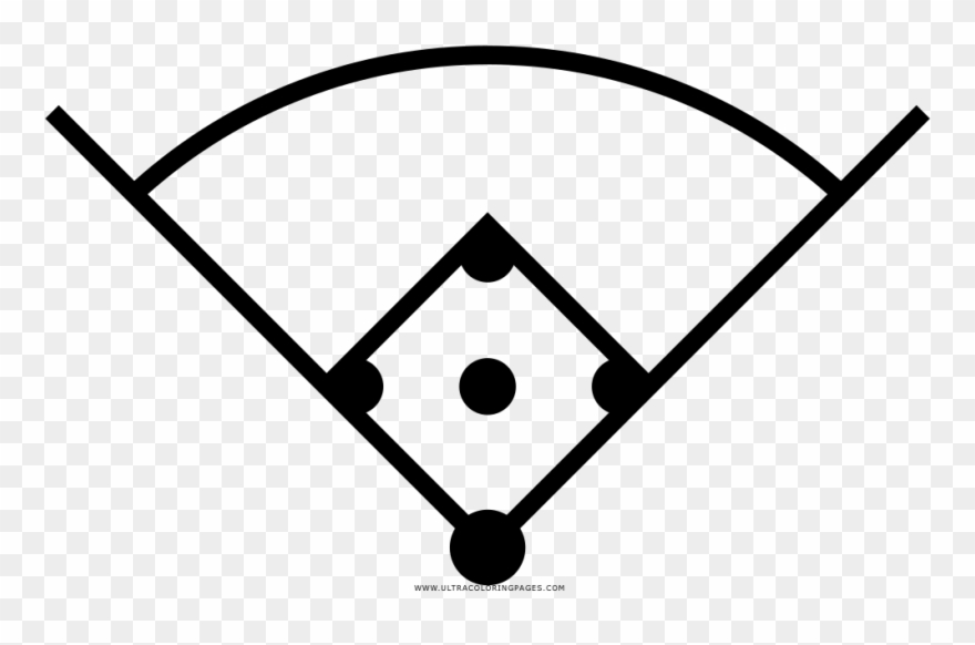 Baseball Field Coloring Page Clipart