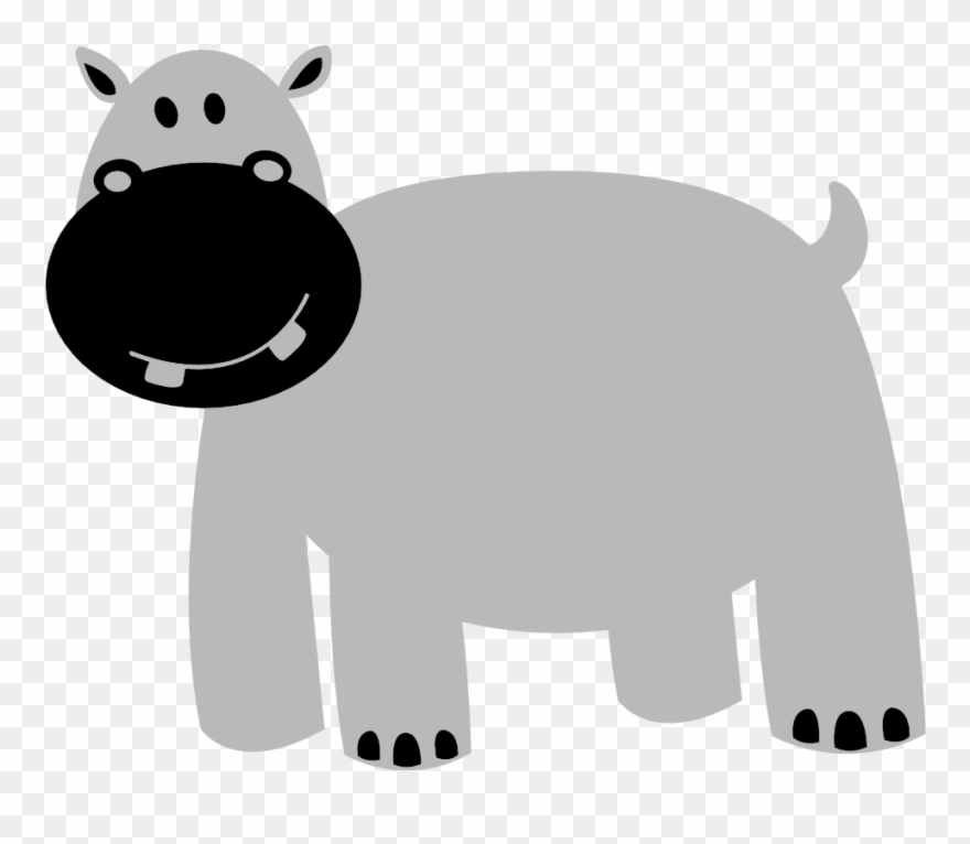 Hippopotamus Clipartblack Com Free Funny Clip Art Ⓒ - Png Download