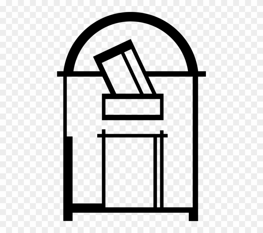 Vector Illustration Of Letter Box Or Mailbox Receptacle Clipart