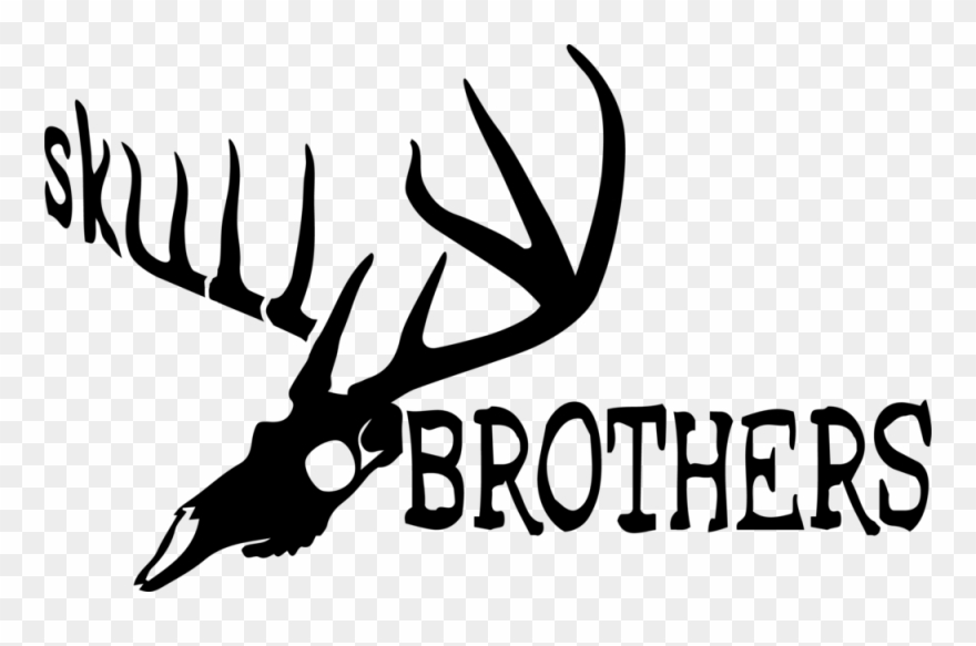 Skull Brothers Black Horizontal Clipart