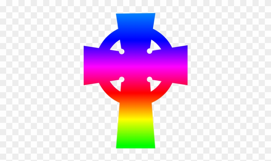 Art Rainbow Celtic Cross By Frederick Holiday Clipart