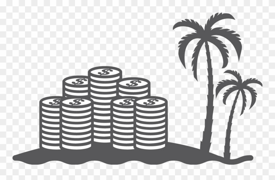 Palm Tree With Money On It Clipart