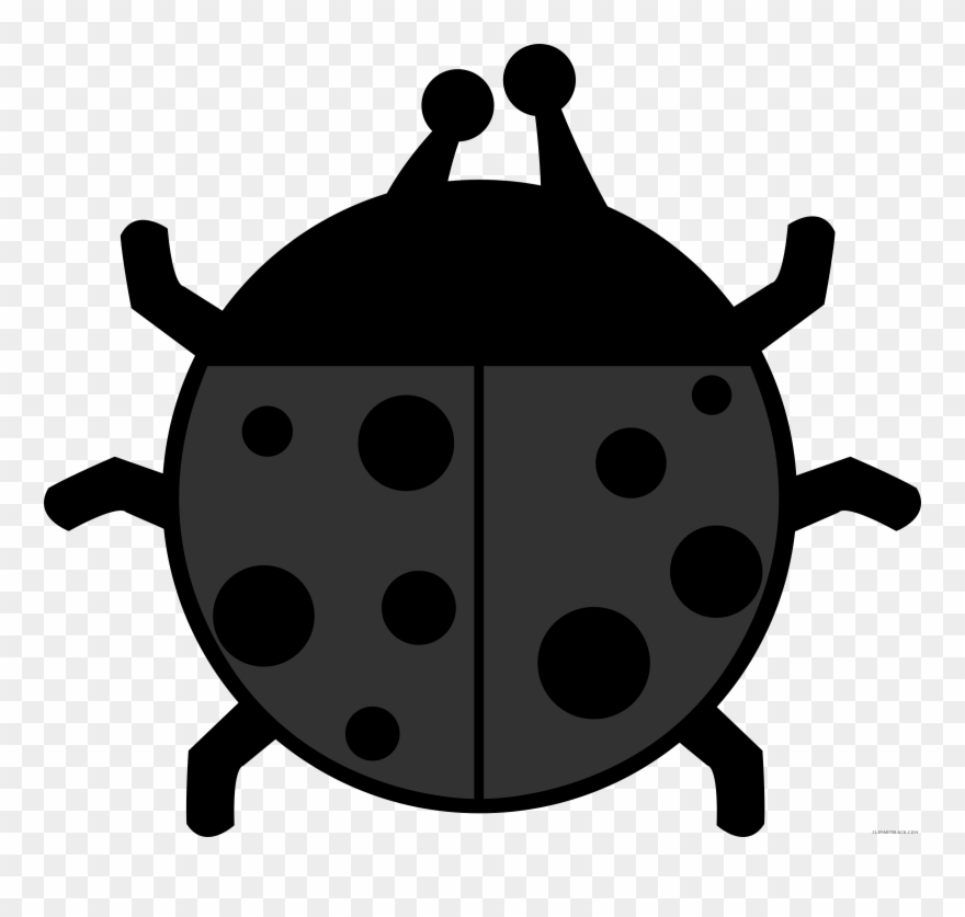 Clipart Ladybugs Black And White Free - Png Download