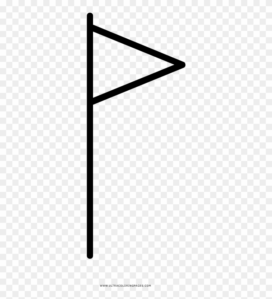 Golf Flag Coloring Page Clipart