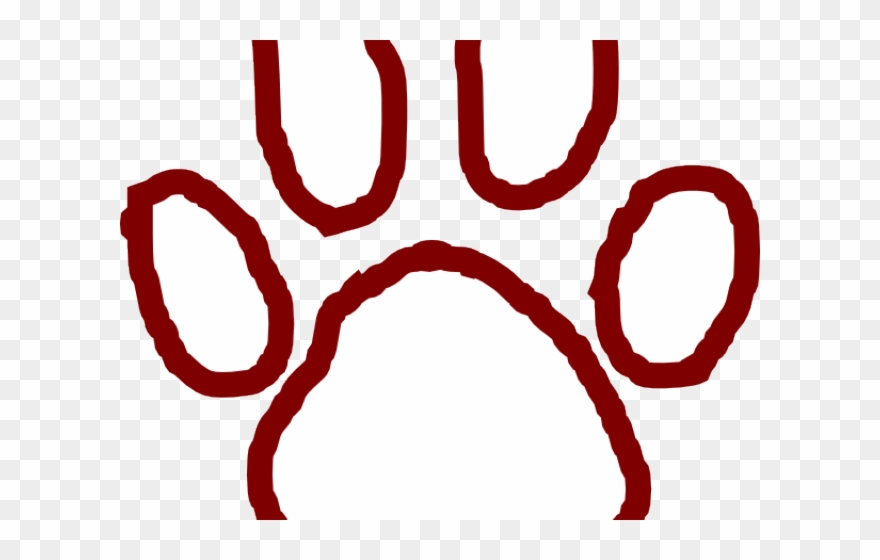 Grizzly Clipart Paw Print - Png Download