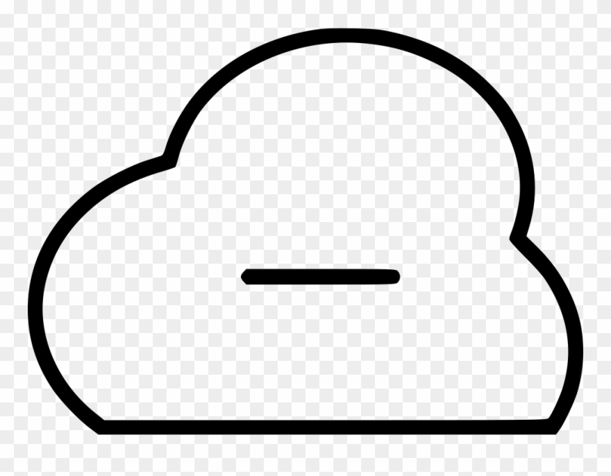 Cloud Minus Outline Remove Comments Clipart