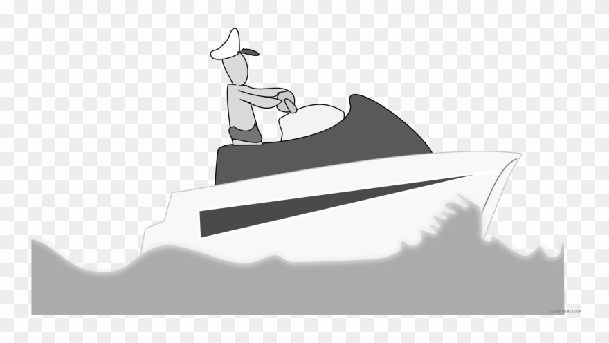 Boat Transportation Free Black White Clipart Images - Png Download