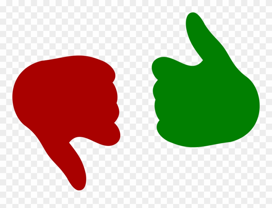 Thumbs Up Down Big Image Clipart