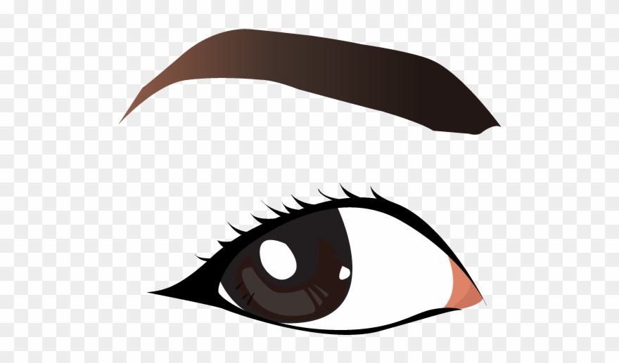 Brown Eyes Clipart Line Art - Png Download