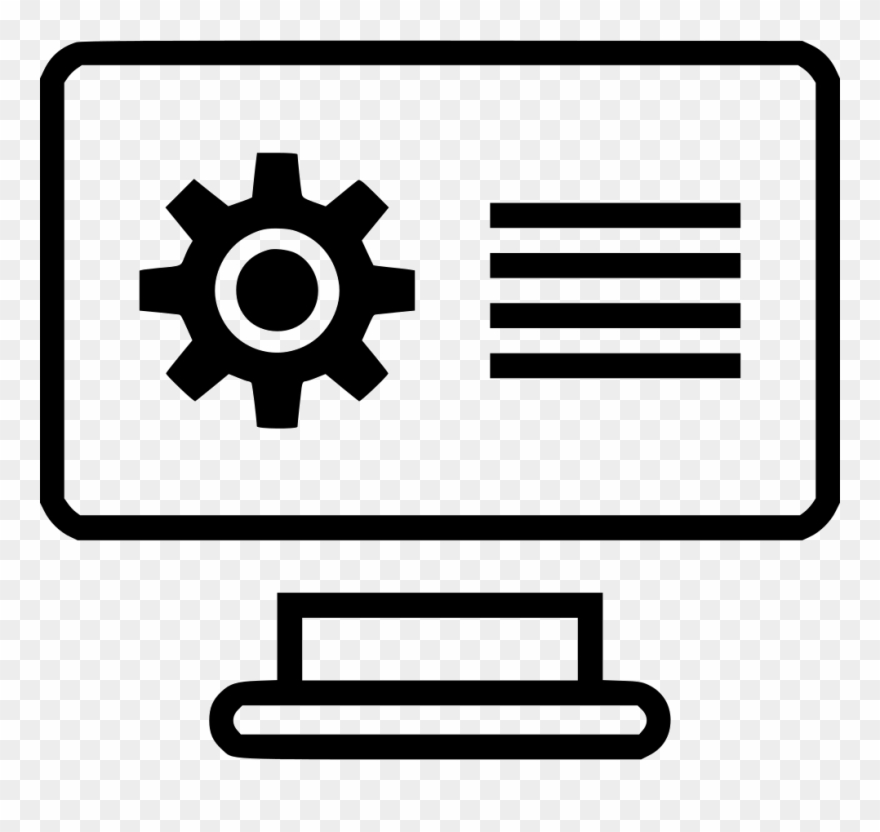 Gear Computer Monitor Screen Online Web Options Comments Clipart