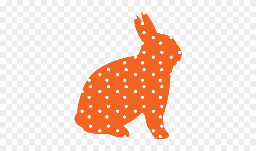 Orange Polka Dotted Bunny Image Clipart