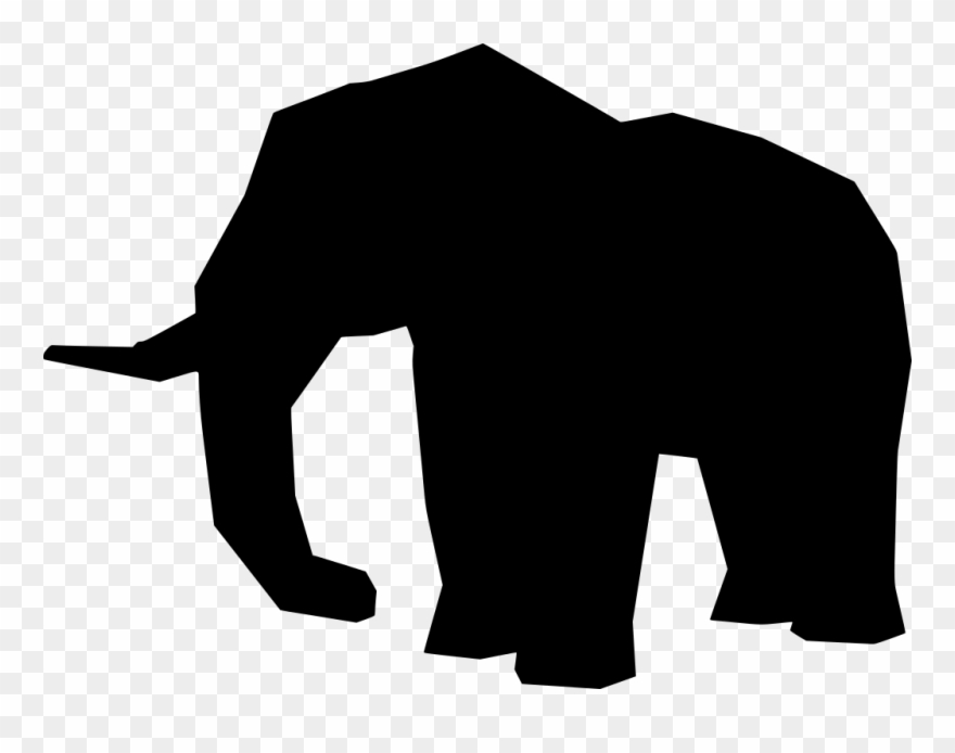 Elephant Animals Low Poly Clipart
