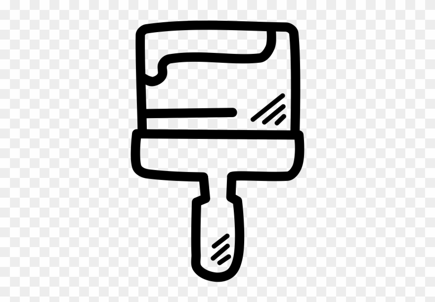 Paint Brush Rubber Stamp Clipart