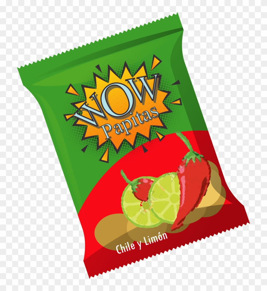 87746 56922 Snacks Wow Papas Chile Limon Clipart