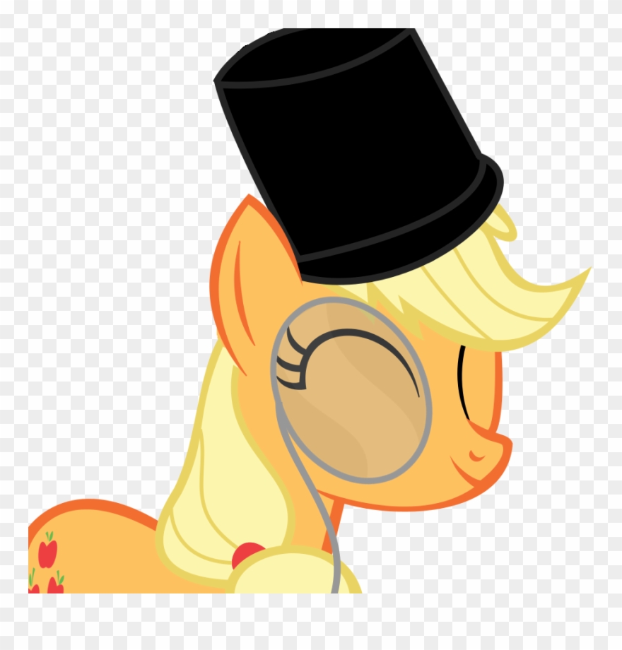 Jpg Applejack With A Crappy Top Hat And Clipart