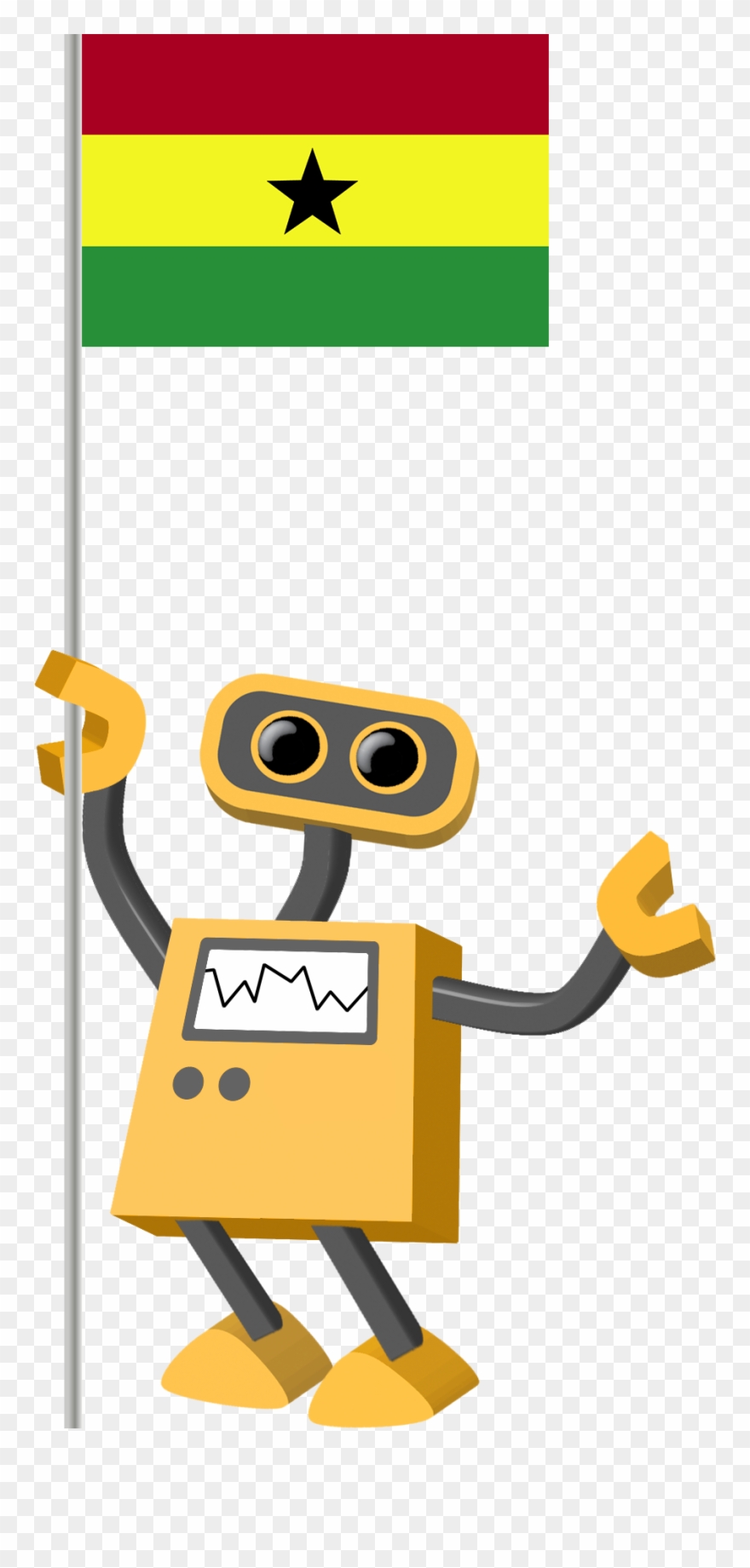 Flag Bot, Ghana Clipart