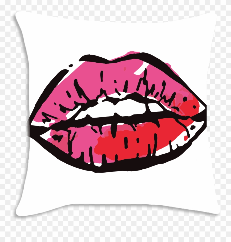 Kiss And Make Out Decorative Throw Pillow Clipart