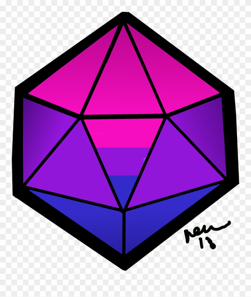 Bi Pride D20 Stickers, Etc Clipart