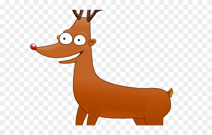 Antler Clipart Rudolph Nose - Png Download
