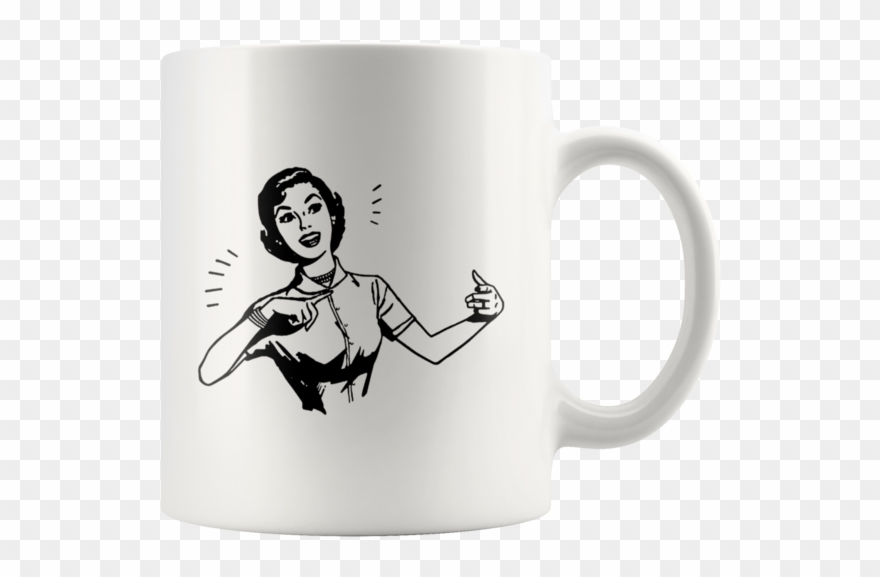 Presentation Lady Retro Clipart Illustration Mug - Png Download