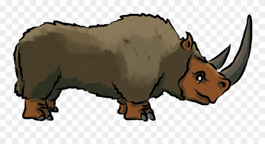 Brown Clipart Rhino - Png Download