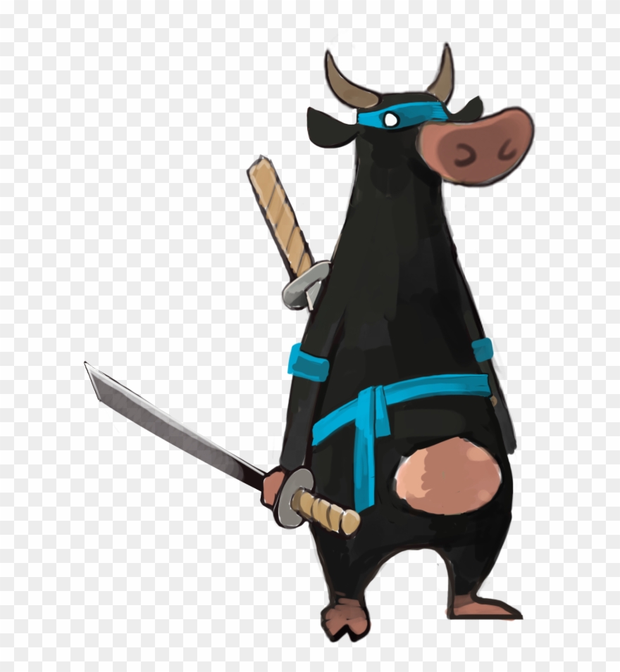 The Ninja Cow Clipart
