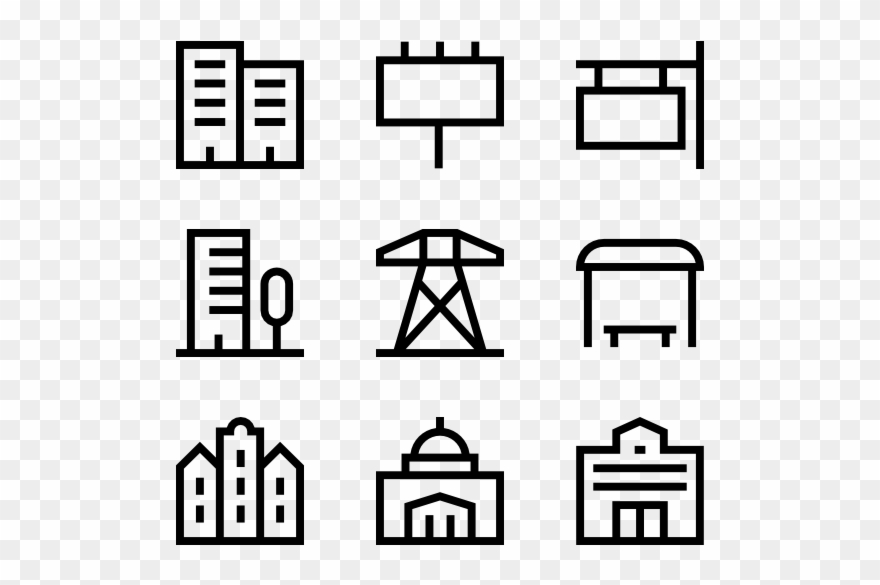 Coffee Icon Packs Vector City Elements Ⓒ Clipart