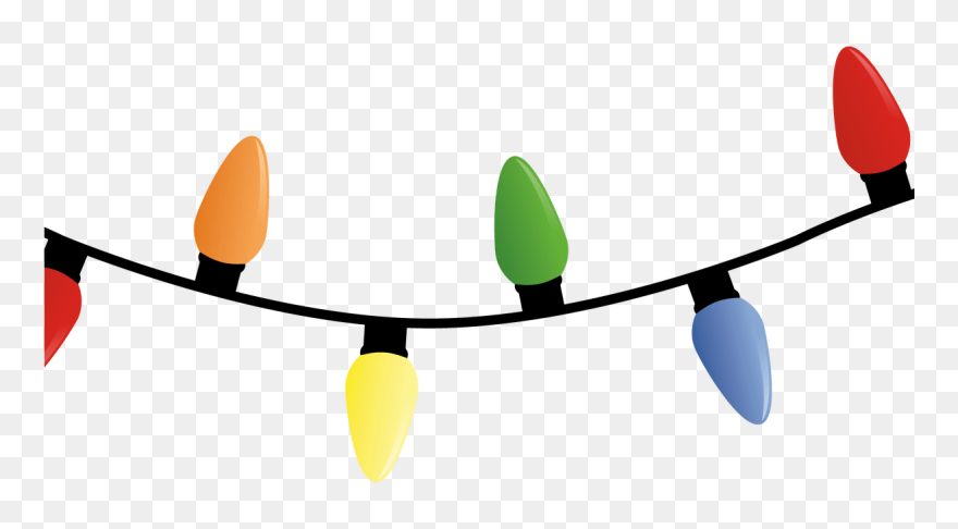 Transparent Christmas Lights Clip Art Black And White - Png Download