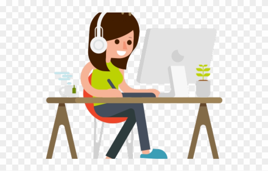 Software Development Clipart Girl - Png Download