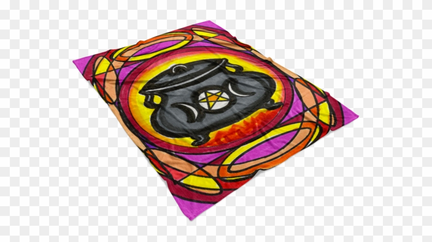 Triple Moon Pentagram Witches Magic Cauldron Soft Microfiber Clipart