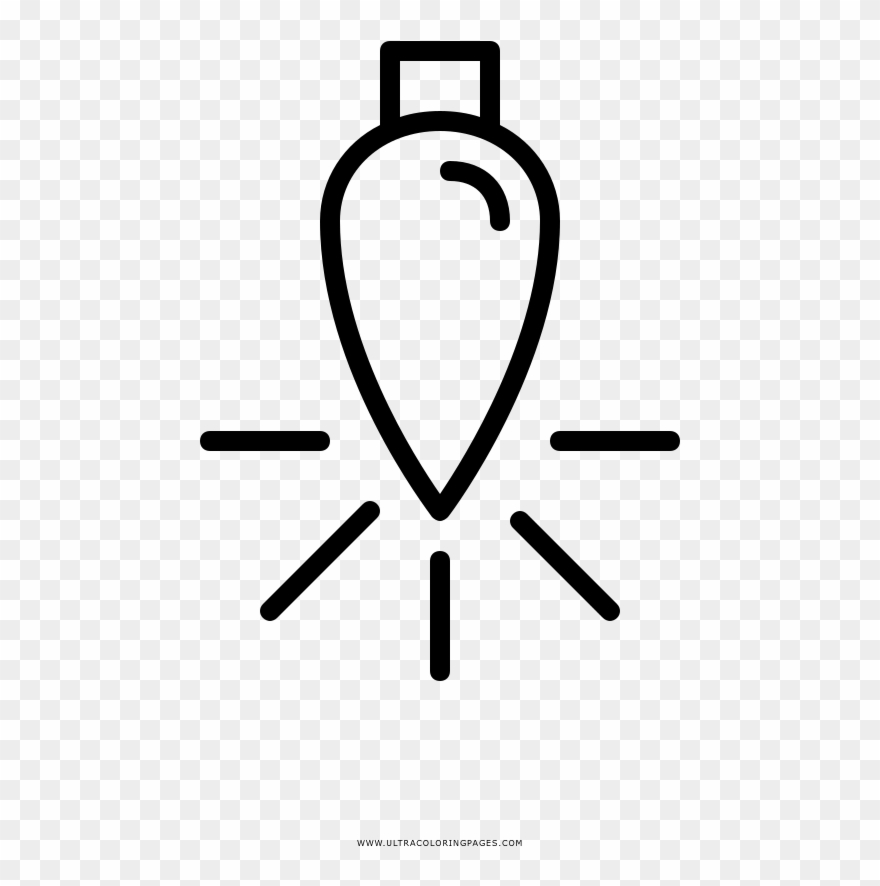 Christmas Light Coloring Page Clipart