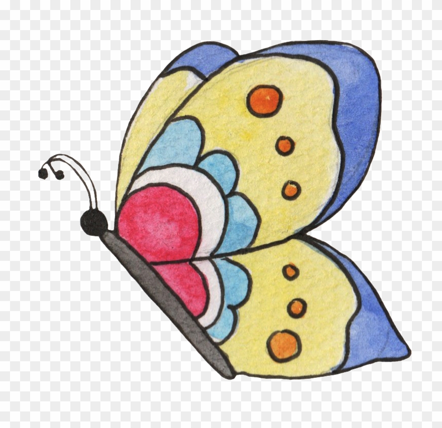 Colorful Butterfly Transparent Decorative Clipart