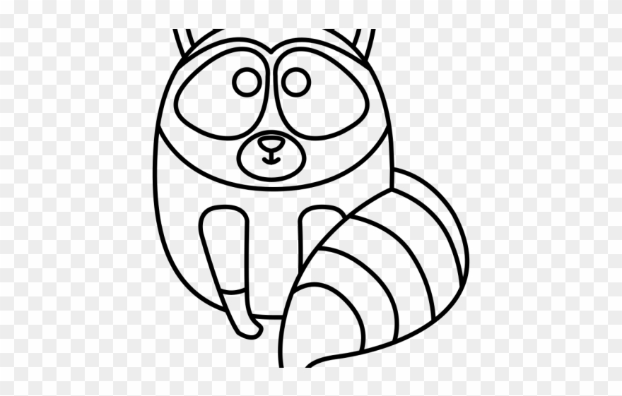 Drawn Raccoon Simple Clipart