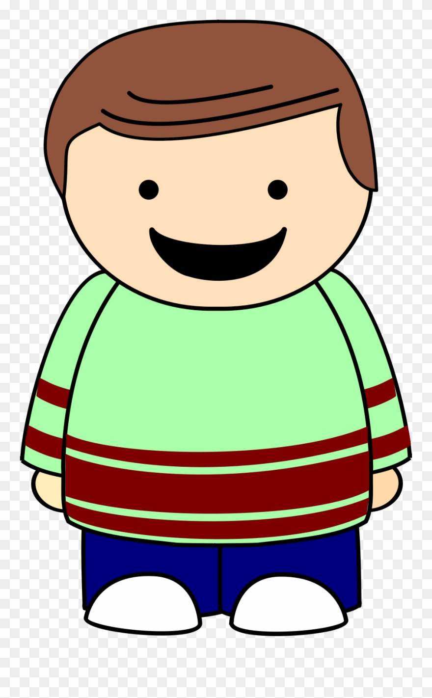 Clipart Boy Brown Hair - Png Download