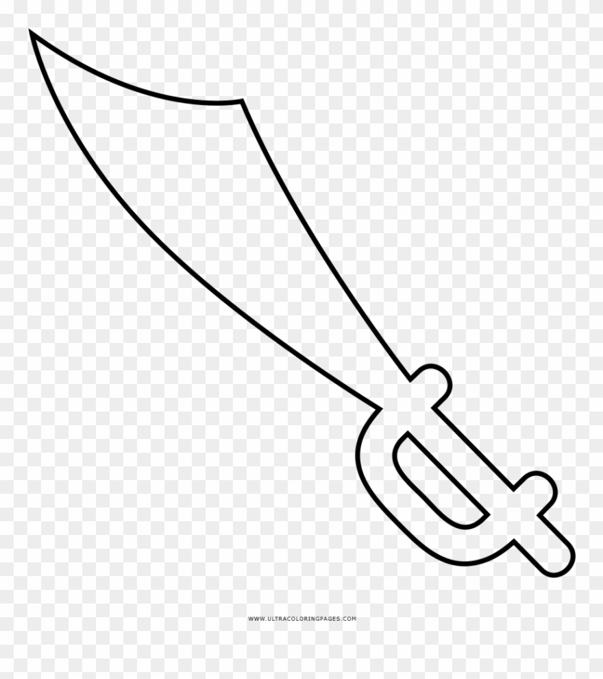Sword Coloring Page Clipart