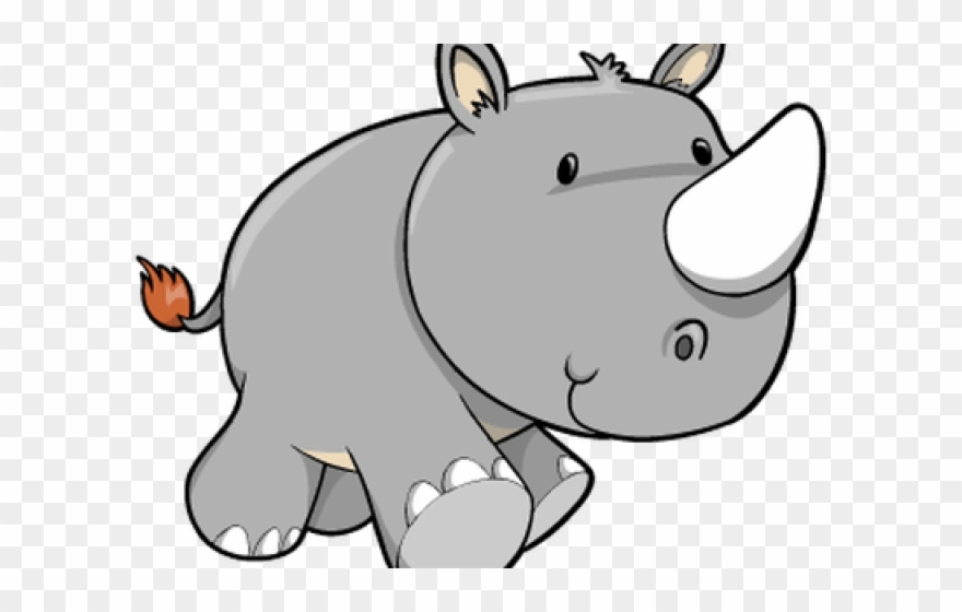 Rhinoceros Clipart Gray Thing - Png Download