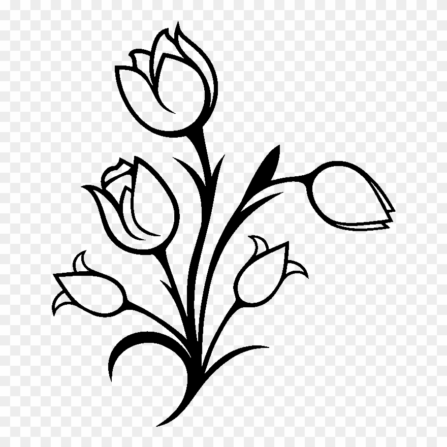 Sticker Bouquet De Tulipes Design Ambiance Sticker Clipart