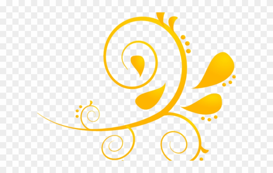 Golden Clipart Swirls - Png Download