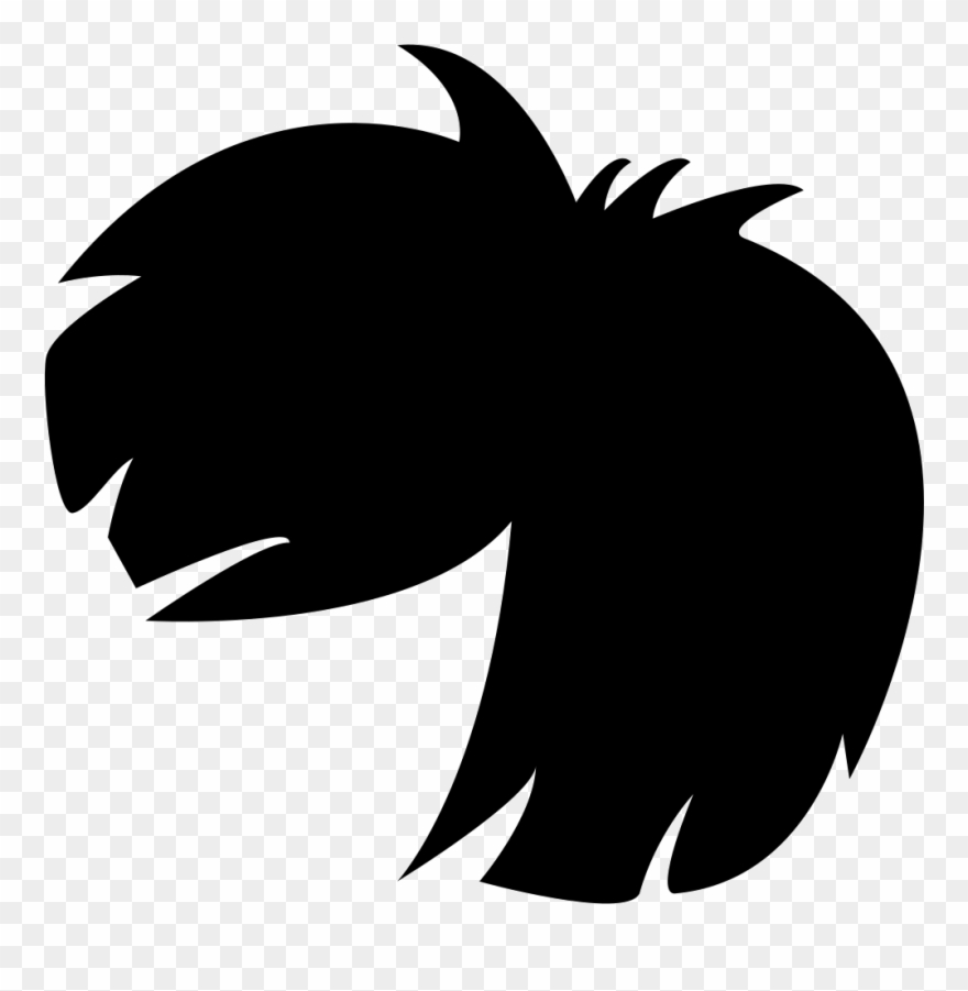 Short Black Hair Wig Shape Comments Clipart