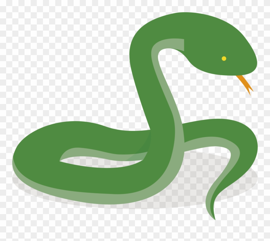 Smooth Green Snake Clipart Pear - Png Download