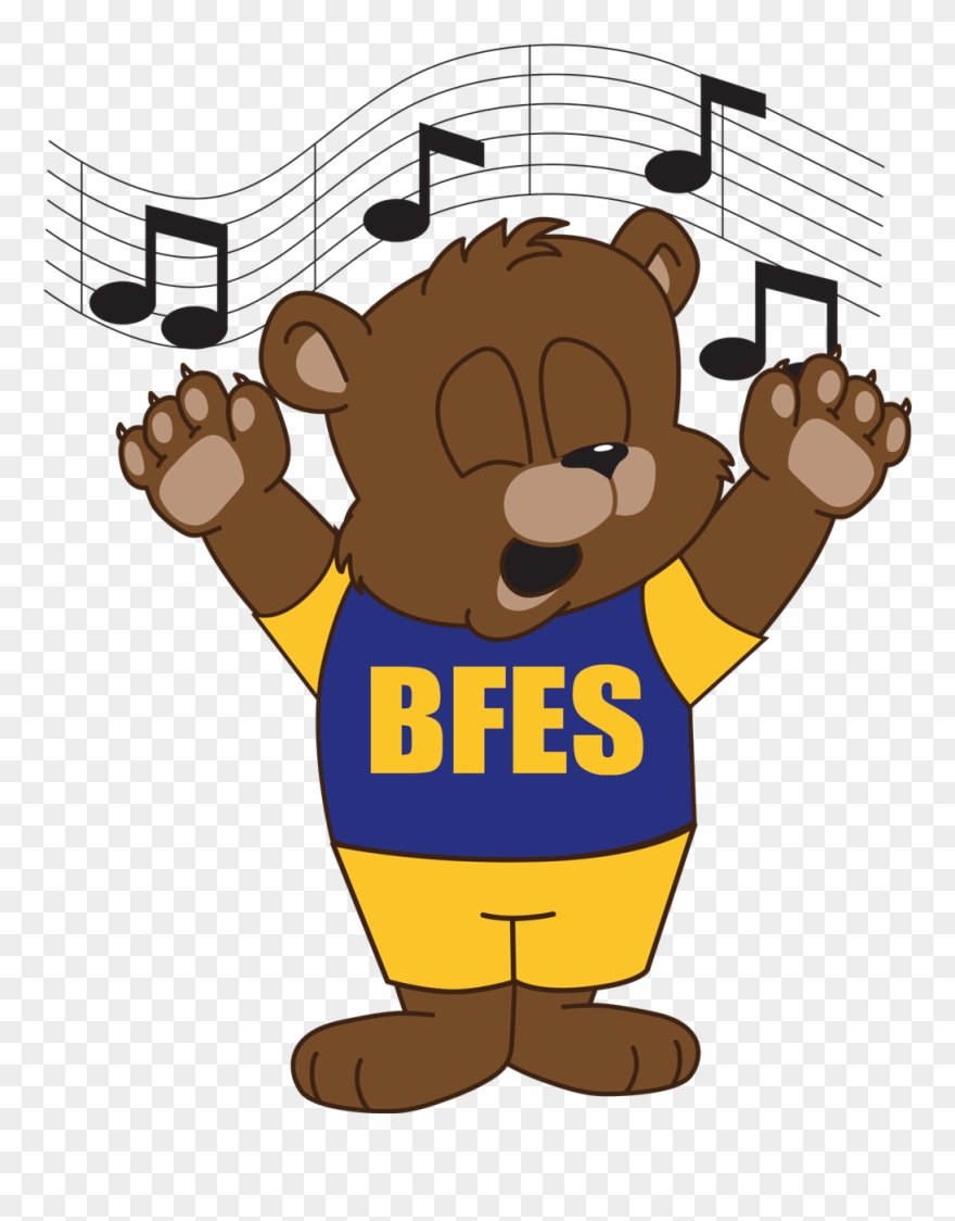 Bear Singing Clipart