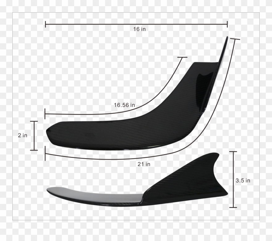 Universal Fit Carbon Fiber Cf Winglet Type 1 Front Clipart