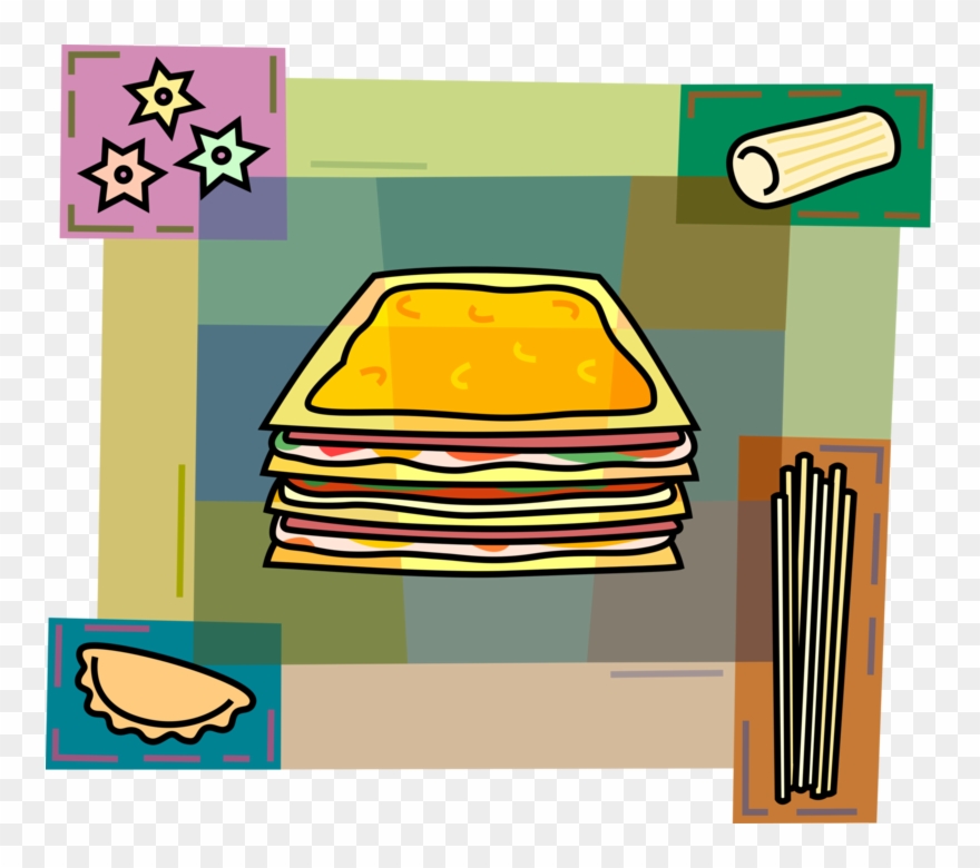 Italian Dinner Vector Image Illustration Of Layered Clipart