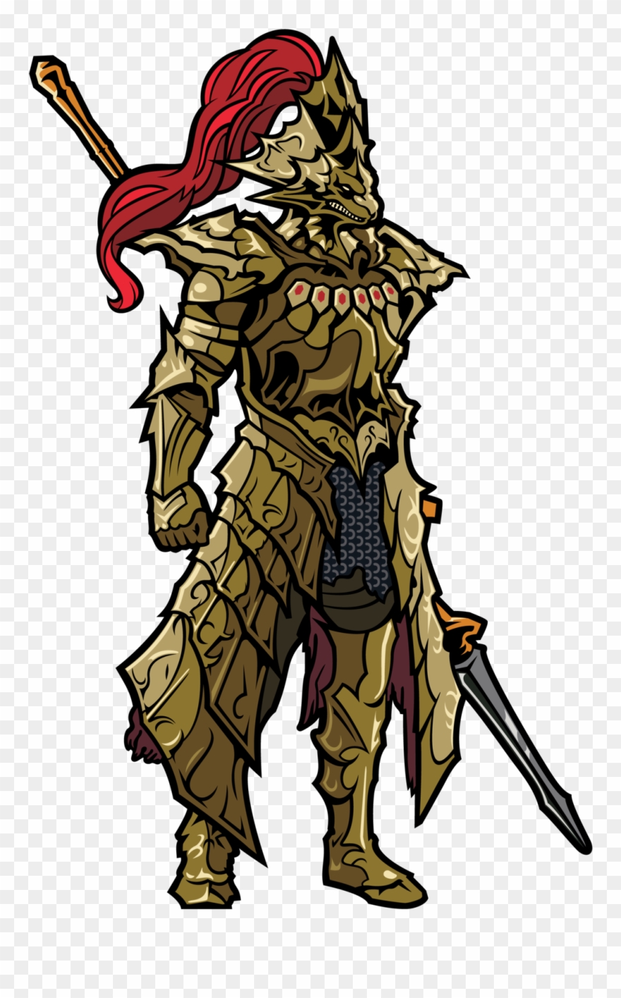 Dragonslayer Ornstein Enamel Pin Clipart
