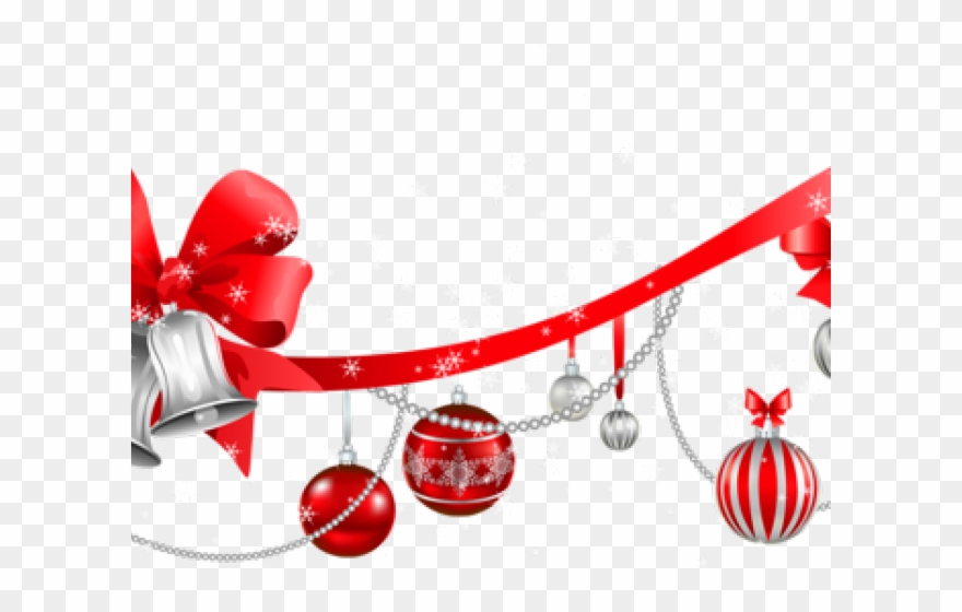 Christmas Ribbon Clipart Border - Png Download