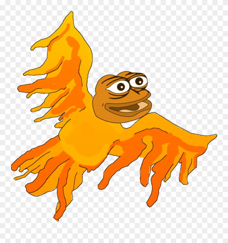 Phoenix Pepe Arises From The Downvote Brigade Clipart