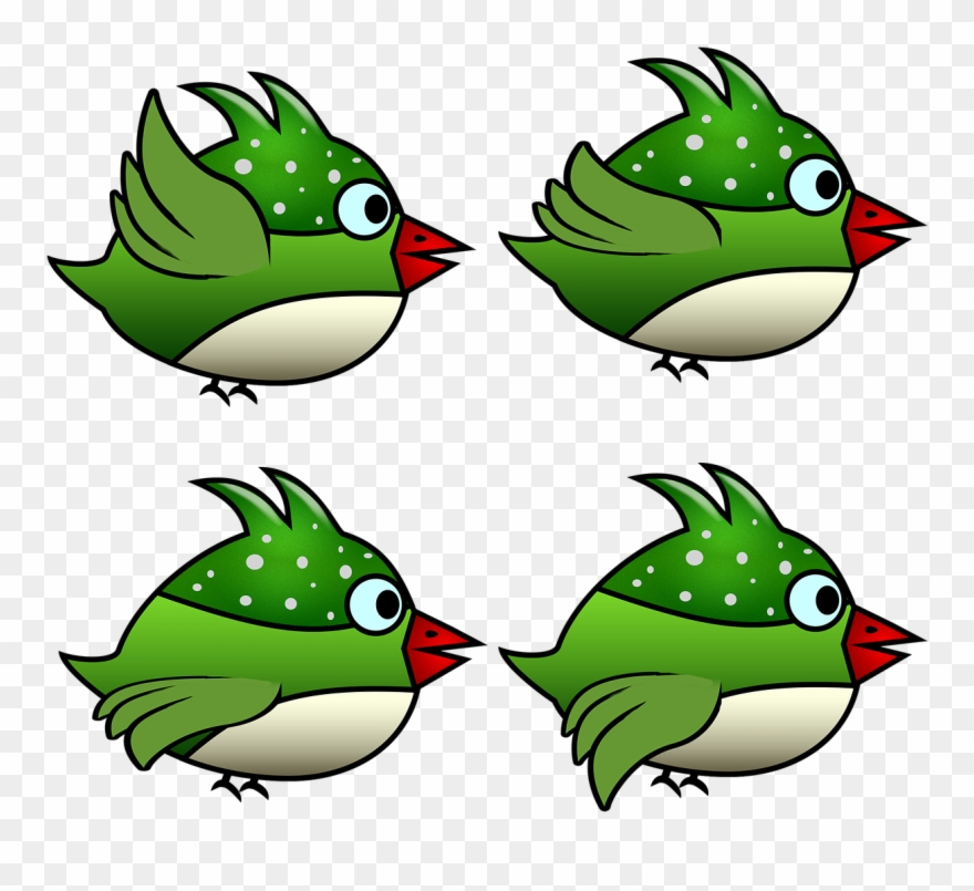 Green Bird Animal Clipart