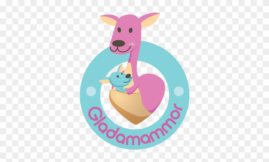 Cute Kangaroo Logo Design Clipart