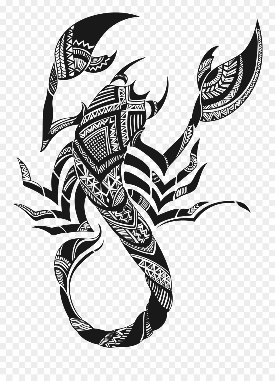 Drawn Scorpion Henna Clipart